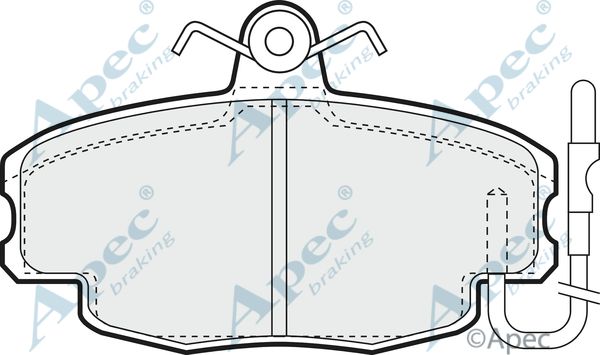 APEC BRAKING Piduriklotsi komplekt,ketaspidur PAD391